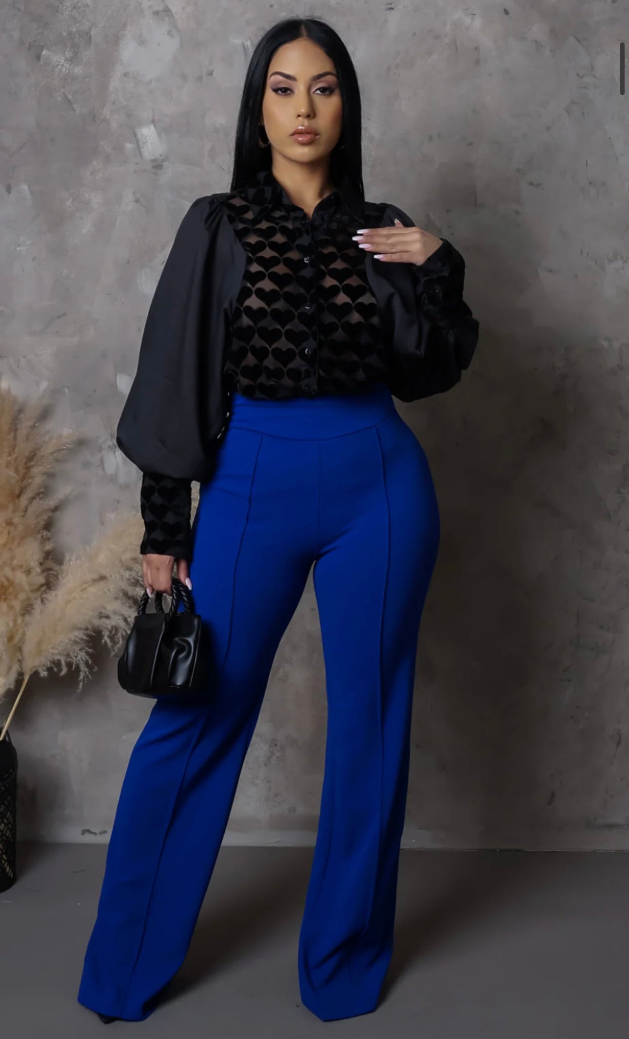 Boss Babe Pants(Blue)