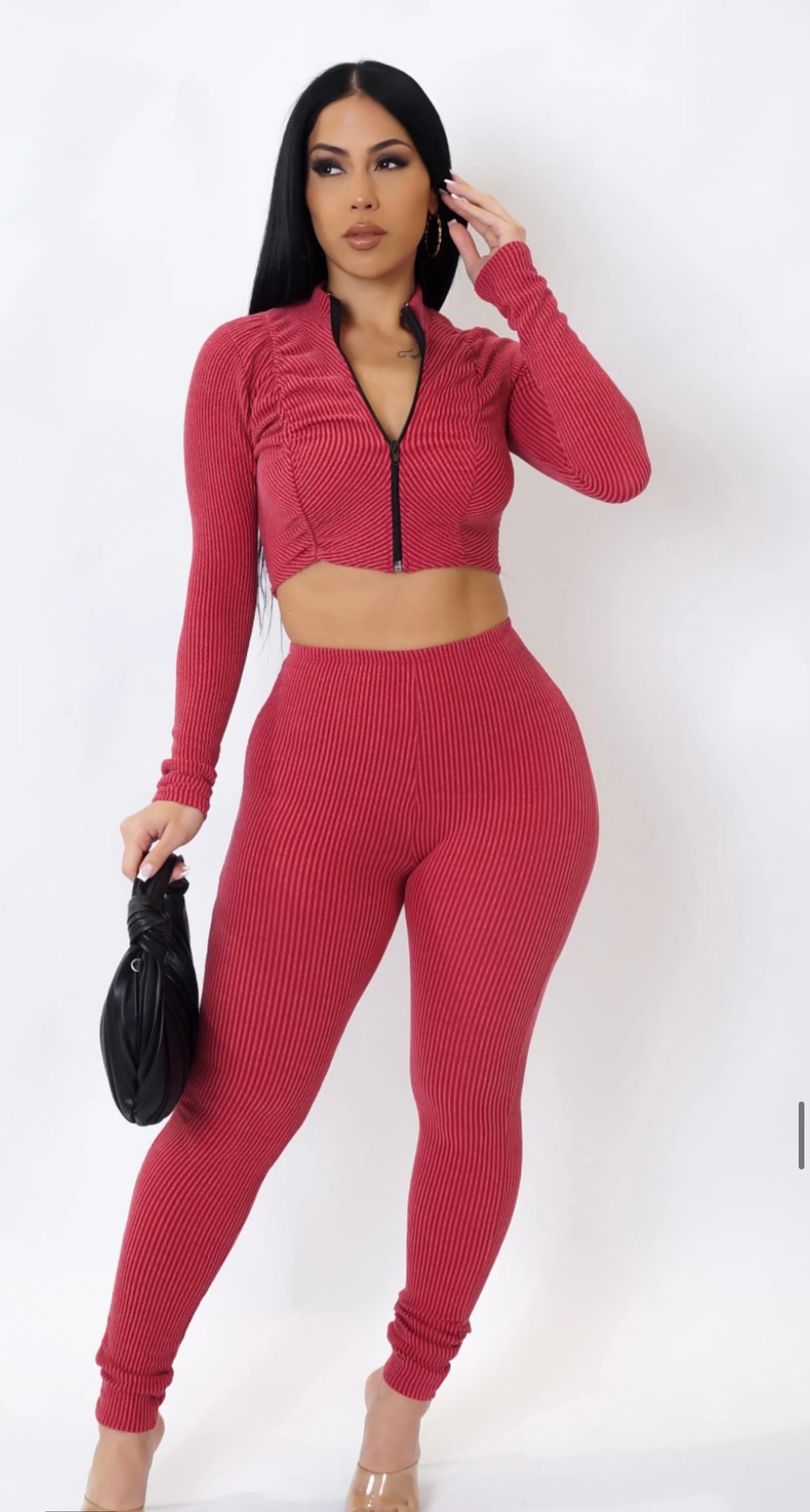 Tori Pant Set(Red)